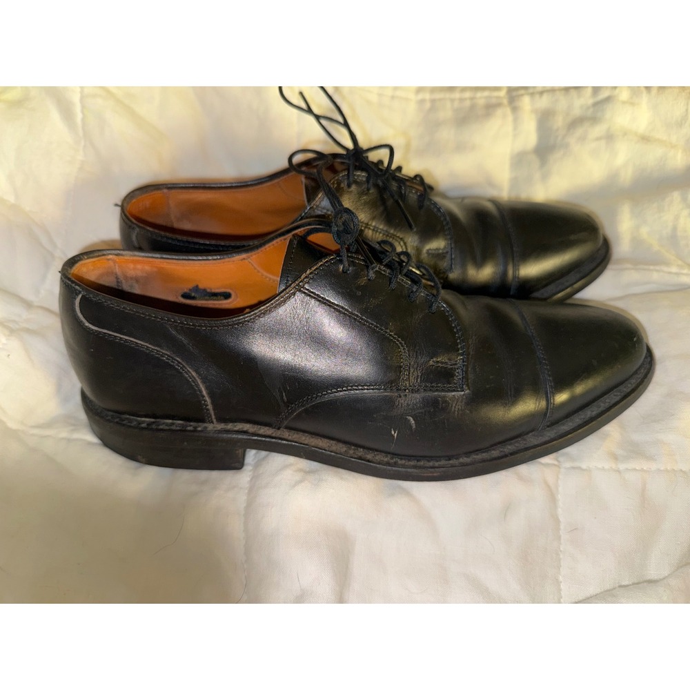 Allen Edmonds Redding Black Leather Cap Toe Derby Dress Shoes Mens 7 D USA
